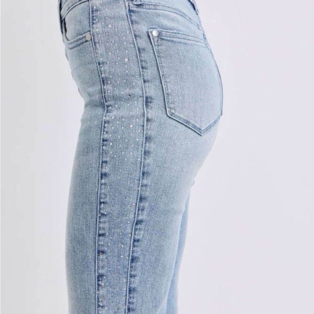Judy Blue Light Blue Wide Leg Jeans - Picture 5 of 6
